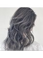 アース 高崎店(HAIR & MAKE EARTH)&nbsp;ケアブリーチでハイライトをいれ透明度抜群のシルバーグレージュ