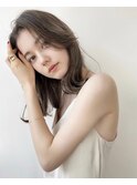 大人気!透明感抜群!オリーブベージュ/ミディアムヘア