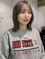 ヨーク(YOKE)&nbsp;【YOKE】ミルクティーアッシュグレージュカラーぱっつん前髪