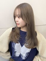 キャンバス バイ ネオリーブ 横浜西口(Canvas by neo.)&nbsp;ザクザクレイヤーカットハイトーンミルクティー髪質改善【横浜】