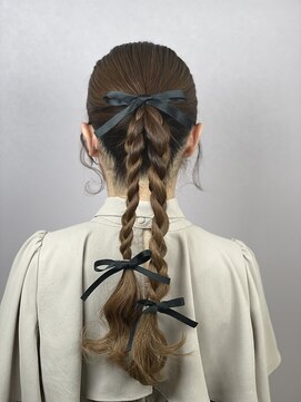 プルクラ ロッポンギ(Pulchra ROPPONGI) ねじり編み込みポニーテール/ツインテール/アレンジヘア♪