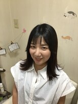 フープ(hoop)&nbsp;フェイスラインもかわいい！切りっぱなし外ハネを髪質改善で♪