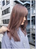 ショコラピンク/髪質改善/ダブルカラー/ケアブリーチ/20代