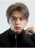 韓国ヘアカルマパーマコンマバングセンターパート黒髪ウルフ