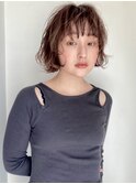 ボブパーマ_グレージュ_活性ケラチントリートメント