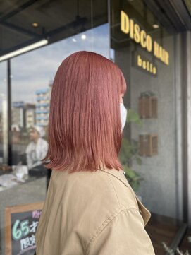 ディスコヘアー ベッロ(DISCO HAIR bello) 春っぽサーモンピンクカラー