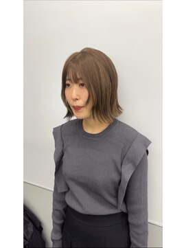 ゴウトゥデイシェアサロン 町田店(GO TODAY SHAiRE SALON) レイヤーボブ×ブリ無しミルクティー