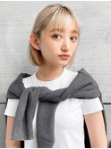 イヤリングカラー　ボブ　大人かわいい　フェザーバング