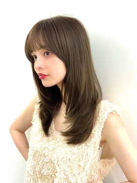 パルス ヨコハマ(PULSE yokohama) 顔まわりカットミディアムウルフレイヤーロングハッシュボブ