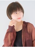 ☆グレージュ & ひし形シルエット丸みショート ☆