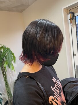 ボアップ 新居浜店(boappu) #インナーカラー#デザインカラー#ウルフカット#カット