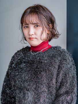 ヘアークラフト(Hair Craft) ボブパーマ×ブラウンカラー【岡山】似合わせカット