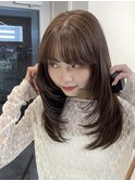 大人ガーリー/似合わせカット/ミディアムレイヤーカット/原宿