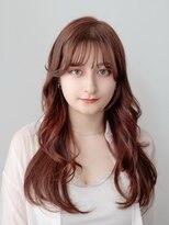 ニド(Nido.)&nbsp;レッドブラウン☆韓国ゆる巻きロング