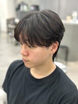 オーバルバイアピッシュ(OVARL by apish)&nbsp;シースルーマッシュ毛流れパーマサーフカールメンズパーマ