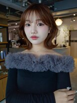 アルバム 池袋(ALBUM)&nbsp;ボブミディアムレイヤーブラウン韓国レディース_F31438