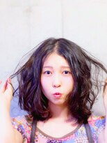 ヘアーサロン トゥリークル(Hair Salon Treacle)&nbsp;"ラフウェーブ"×”上からパーマ"