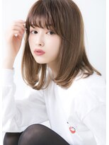 20代30代ワンカールロブシースルーヌーディーカラー［担当中間］