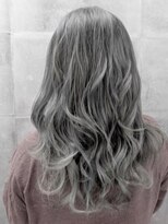 オーブ ヘアー レイア 相模大野店(AUBE HAIR leia) 【AUBE HAIR】ラベンダーシアグレージュ_耳かけウェーブ