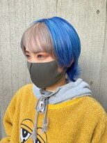 ロア 福岡天神本店(LORE)&nbsp;デザインカラー×ミルクティーベージュ×ブルーカラー