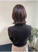 くびれミディアム くびれボブ ブラウンカラー レイヤーボブ