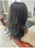 【minami】ブリーチ無し!オリーブベージュ×レイヤーカット