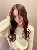 韓国風ナチュラルロング×ココアブラウン