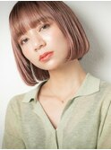 □うる艶髪ダスティーピンク艶感ボブ215-2★戸田公園20代30代