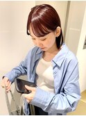 ボブ/ピンクブラウン