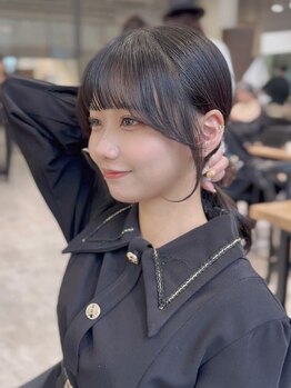 アイドットプラスフェリシア 表参道(i.+FERiCIA.)の写真/前髪・サイドの絶妙なおくれ毛で小顔効果◎小洒落見えも叶うスタイルに。［髪質改善/表参道］