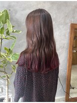 フガク(Fugaku)&nbsp;ブリーチなし毛先ピンクカラー