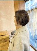 前髪なし丸みショート