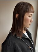美髪矯正オン眉ストレートスタイル