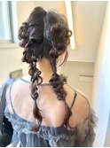 ツイン編み下ろしアレンジ