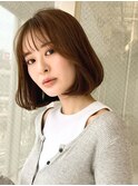 大人可愛い/内巻きワンカール/王道ボブ