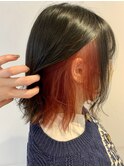 インナーカラー，レッド，ツヤカラー【草加】