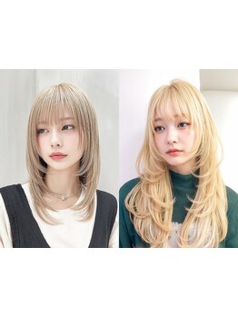 《顔まわりカットで韓国風小顔見え効果。似合わせレイヤーが得意》