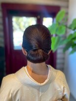 クレエ ヘアー デザイン(creer hair design)&nbsp;和装ヘアセットまとめ髪大人シニヨンお団子ヘア