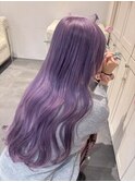 17628ラベンダーパープルバタフライレイヤーカットボルドカラー