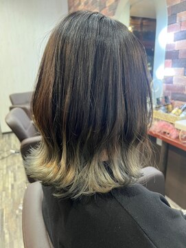 ヘアー リードレス(hair Re:dress) 大人可愛い外ハネボブ×ソフトグレージュグラデーション20代30代