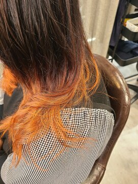 アニュー ヘア アンド ケア(a New hair&care) 20代30代40代大人可愛い毛先カラー透明感ブラッドオレンジ