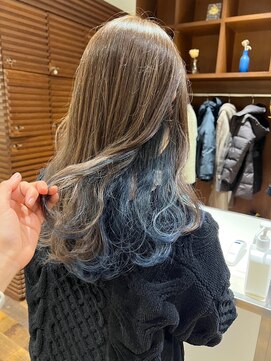 クラップス 杉田店(CLAPS) インナーカラー×ブルー×ツートーンカラー