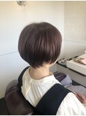 春色カラー×ショートボブ
