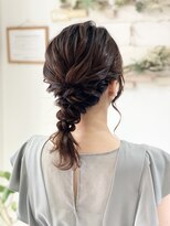 結婚式お呼ばれ編み下ろしアレンジ