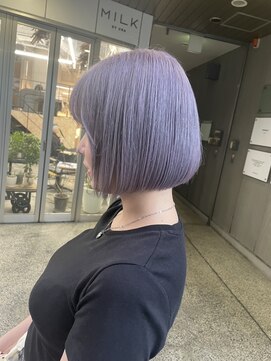 ロンドシェリ 仙台(Lond Cheri) ボブ×ラベンダーグレージュ ハイトーン ダブルカラー 【仙台】