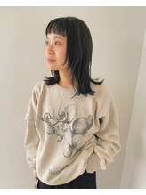 ロマリア 渋谷 渋谷宮益坂(Lomalia) 【Lomalia渋谷】顔まわりレイヤー 前髪あり 暗髪 セミディ