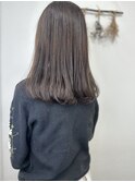 20代30代小顔ゆるふわミディアムアッシュブラウン