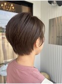 ショートボブ アッシュブラウン 白髪ぼかし 髪質改善 30代 40代