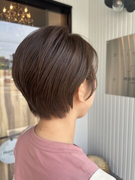 モニカ ヘアー(monica Hair) ショートボブ アッシュブラウン 白髪ぼかし 髪質改善 30代 40代