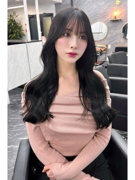 ランズ(LANDS) アッシュカラーくびれヘア 【韓国ヘア 大阪 梅田】